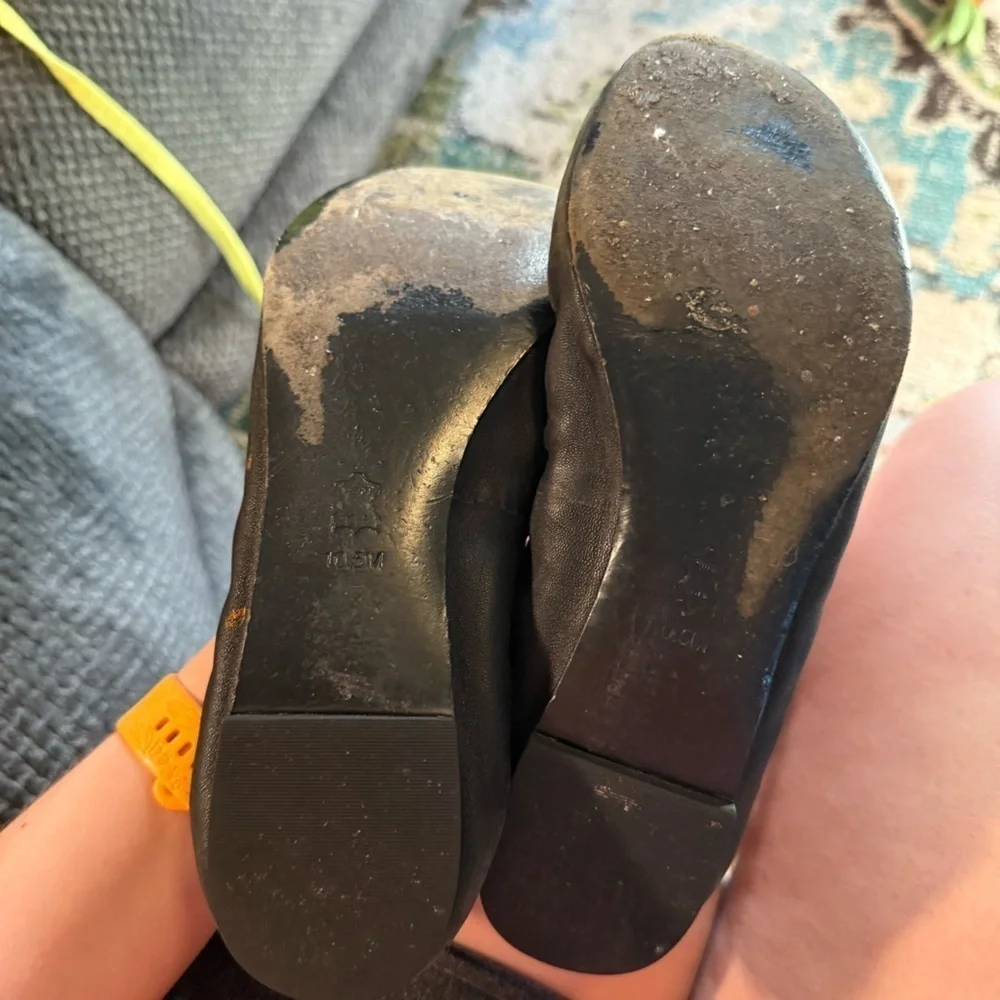 Tory Burch Black leather Ballet Flats